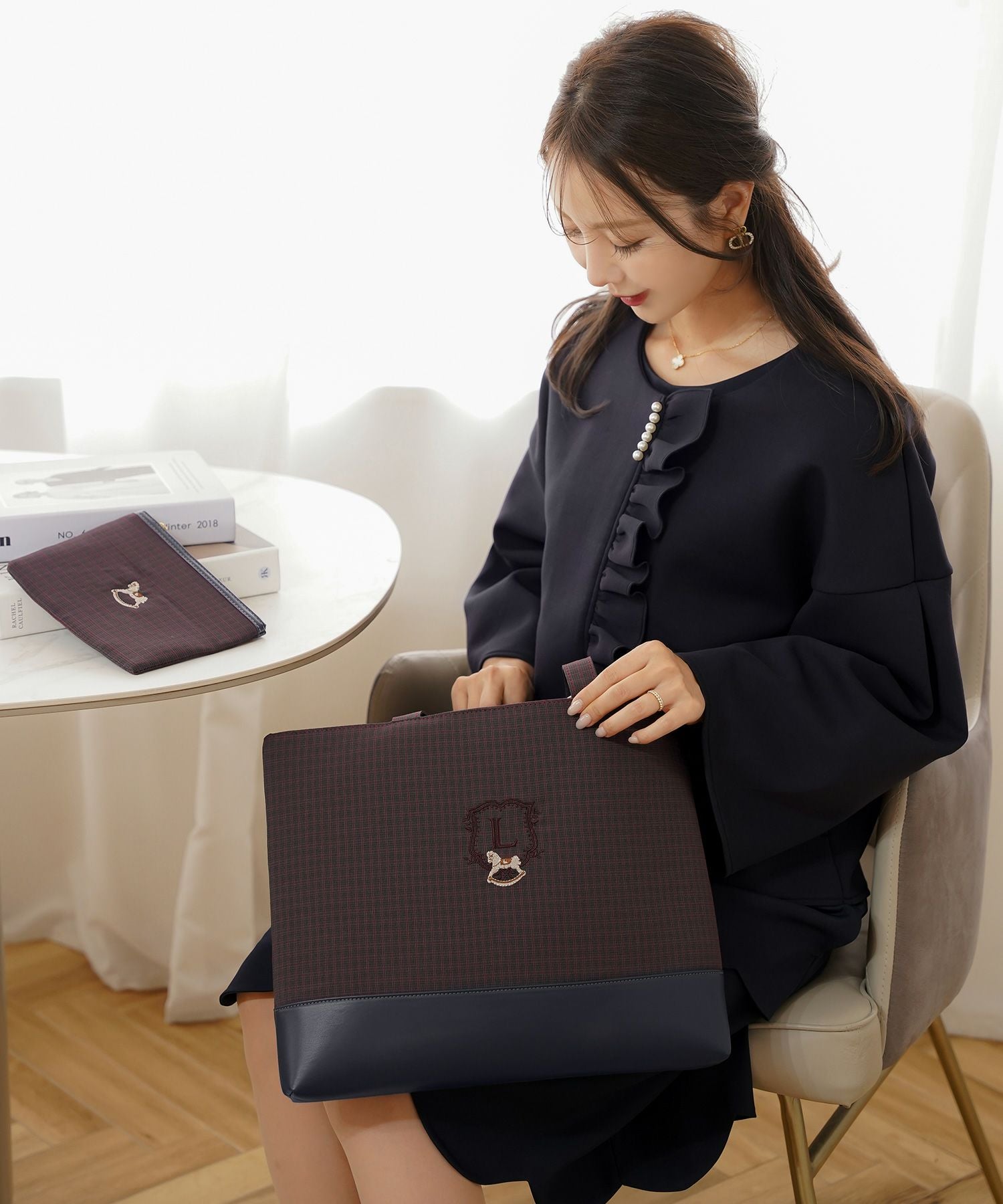 木馬 エンブレム トート バッグ & ポーチ le reve vaniller 全3色
