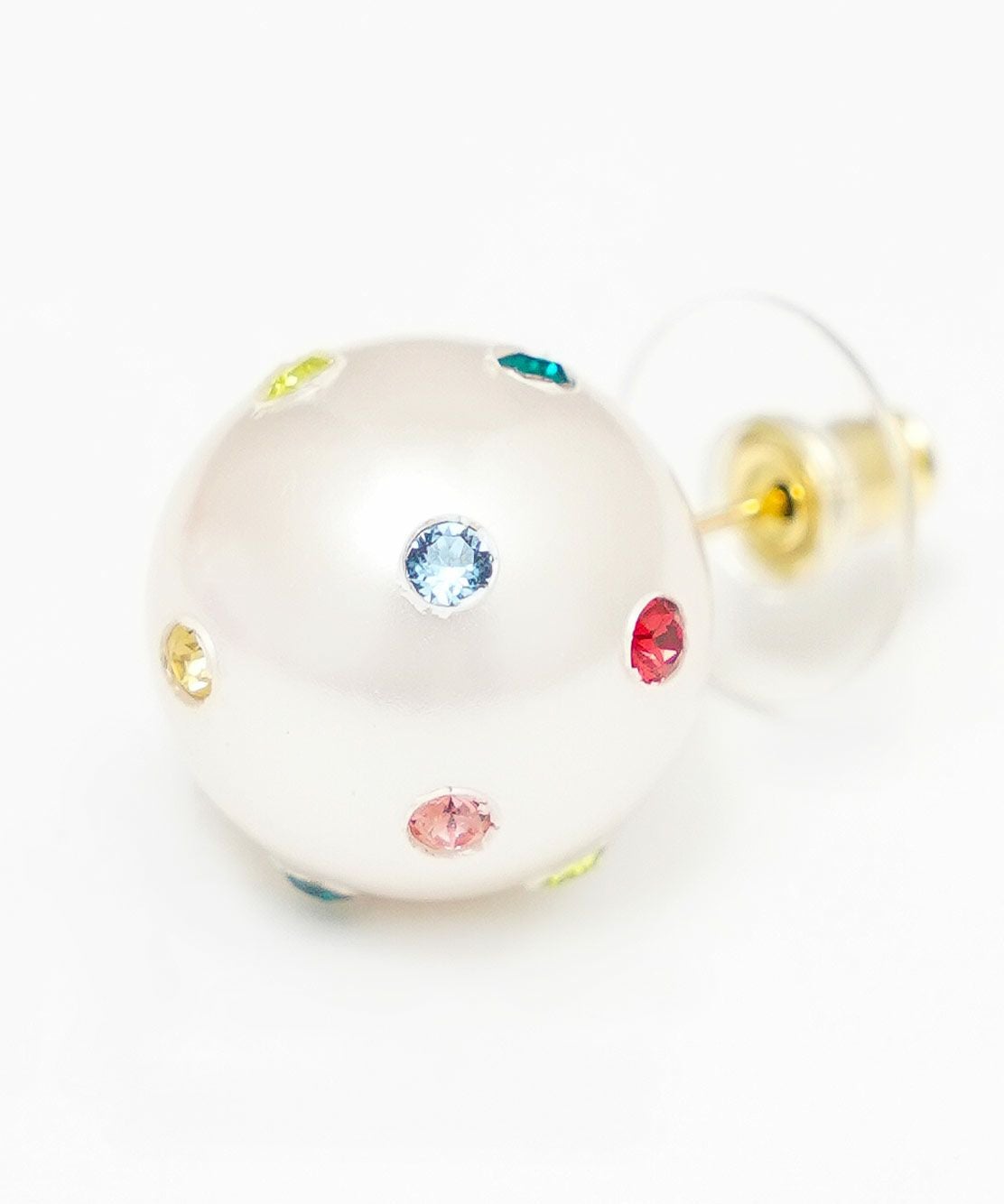 カラフル ストーン ワンポイント ピアス イヤリング Colorful Stone One Point Pierce Earring