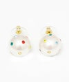 カラフル ストーン ワンポイント ピアス イヤリング Colorful Stone One Point Pierce Earring