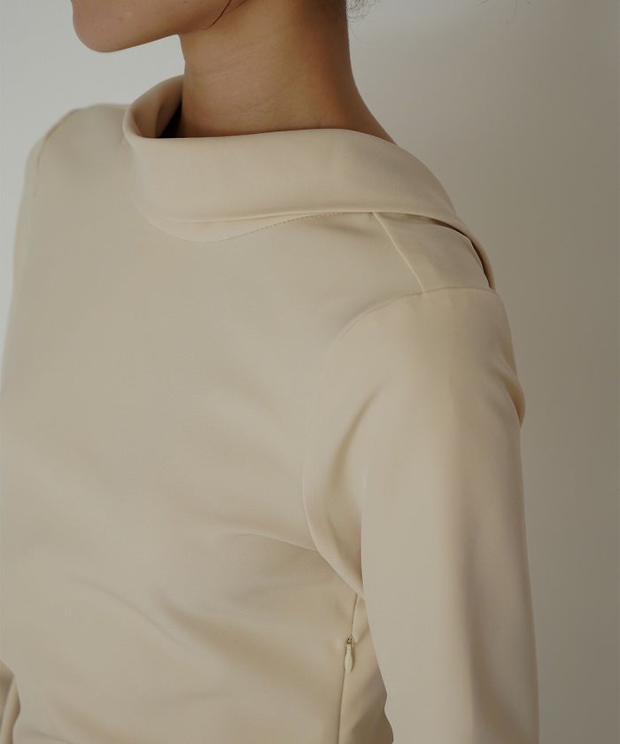 結婚式 フォーマル ディナー バックオープン パーティードレス 二次会 前撮り モード Iライン タイト 韓国風 綺麗め 細見え カジュアル KINO THE KEI