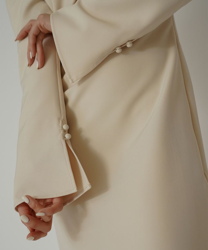 結婚式 フォーマル ディナー バックオープン パーティードレス 二次会 前撮り モード Iライン タイト 韓国風 綺麗め 細見え カジュアル KINO THE KEI