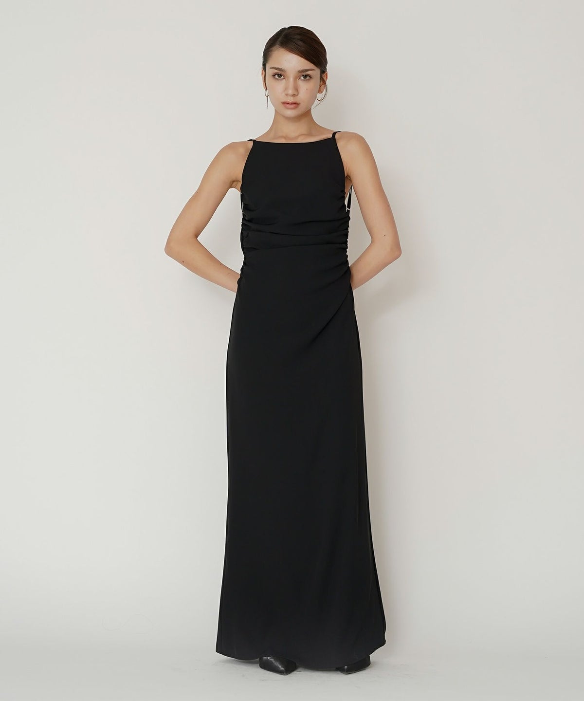 フィットネス バックオープンワンピ 海外 ロング丈 リゾートワンピ パーティ ディナー タイトワンピース 韓国風 綺麗め 細見え カジュアル KINO THE KEI