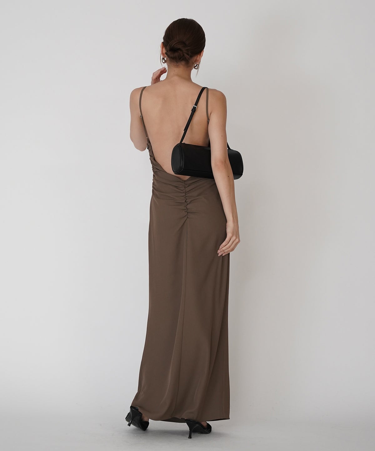 フィットネス バックオープンワンピ 海外 ロング丈 リゾートワンピ パーティ ディナー タイトワンピース 韓国風 綺麗め 細見え カジュアル KINO THE KEI