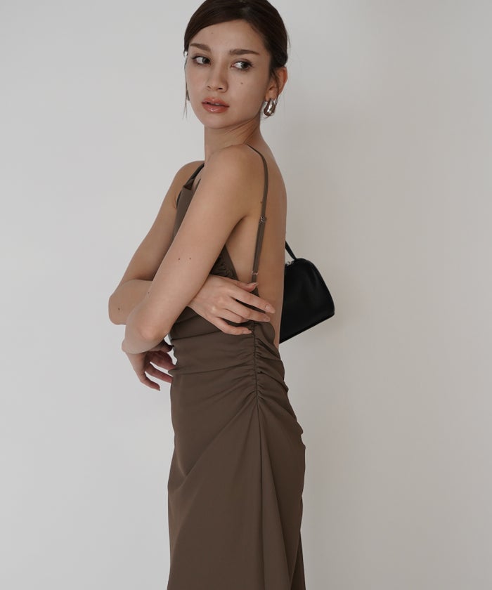 フィットネス バックオープンワンピ 海外 ロング丈 リゾートワンピ パーティ ディナー タイトワンピース 韓国風 綺麗め 細見え カジュアル KINO THE KEI