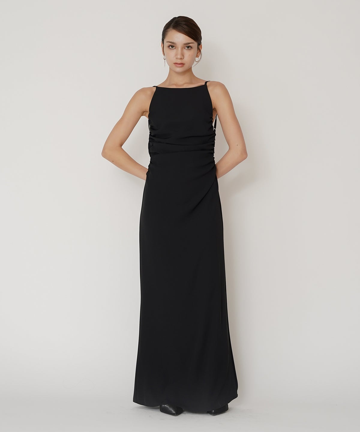 フィットネス バックオープンワンピ 海外 ロング丈 リゾートワンピ パーティ ディナー タイトワンピース 韓国風 綺麗め 細見え カジュアル KINO THE KEI