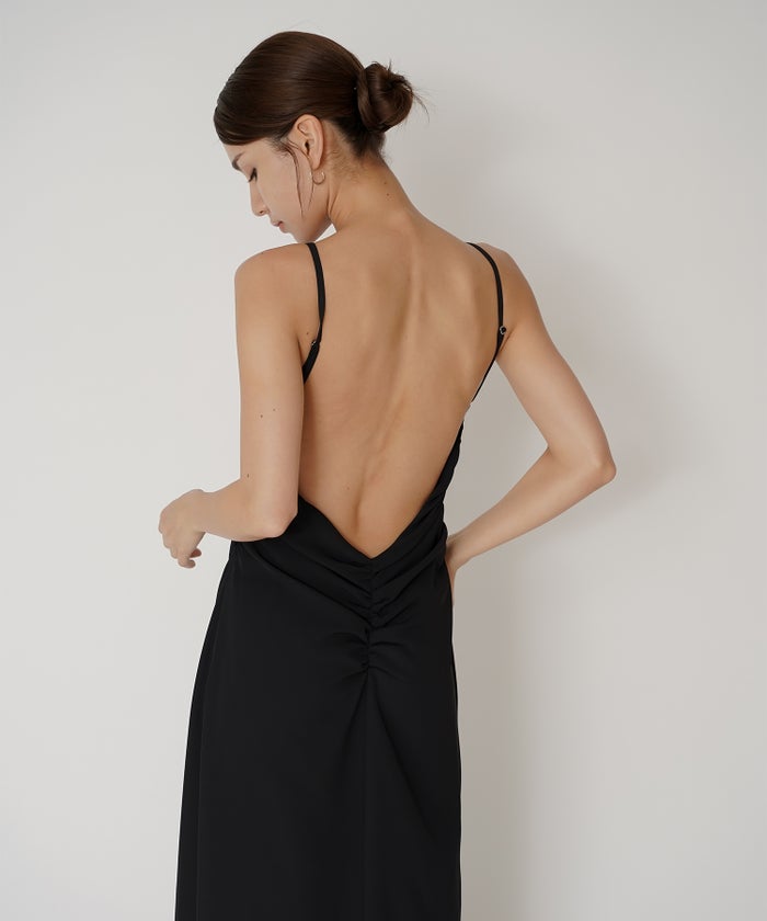 フィットネス バックオープンワンピ 海外 ロング丈 リゾートワンピ パーティ ディナー タイトワンピース 韓国風 綺麗め 細見え カジュアル KINO THE KEI