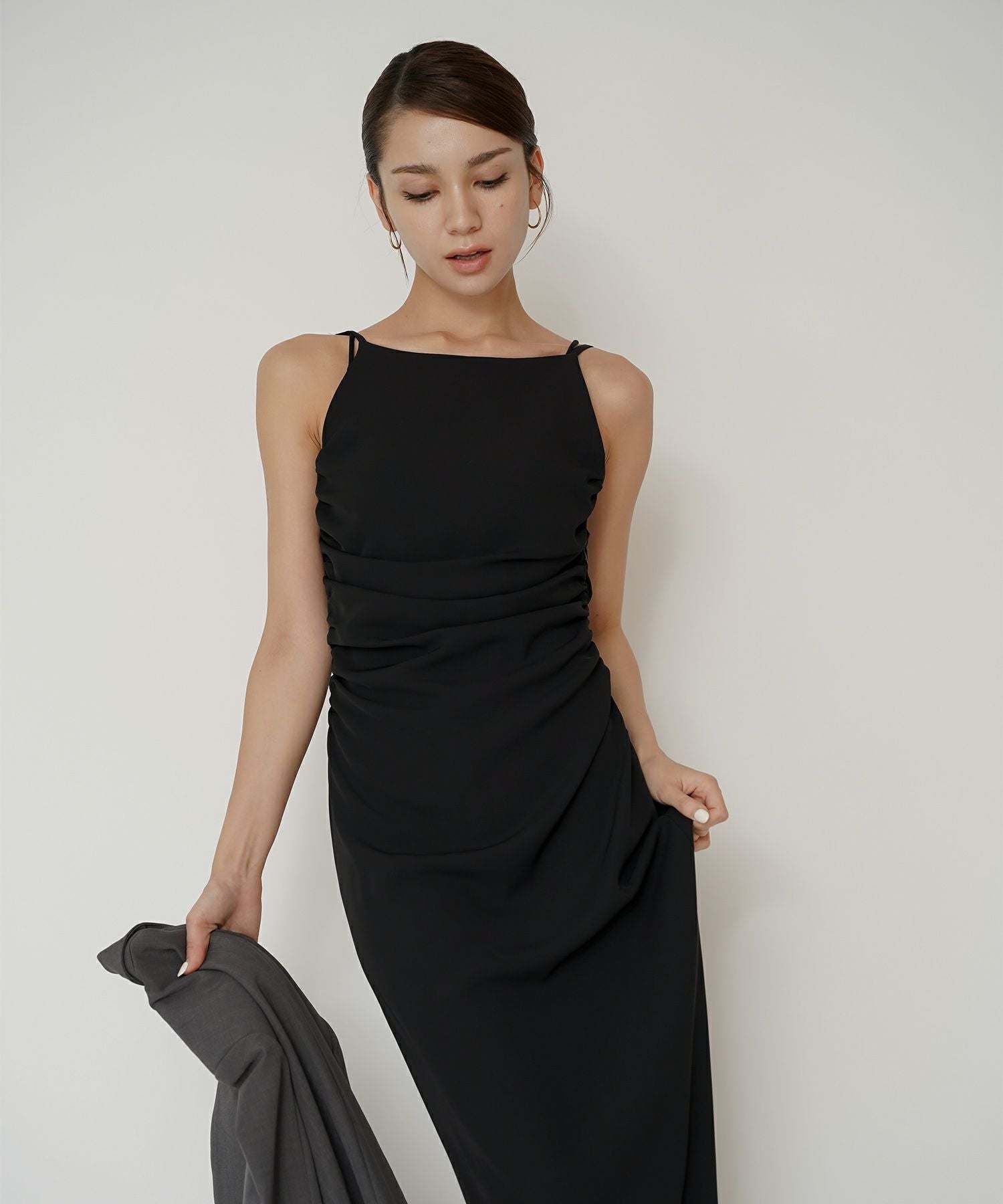 バック オープン ギャザー キャミ ワンピース KINO THE KEI 全2色