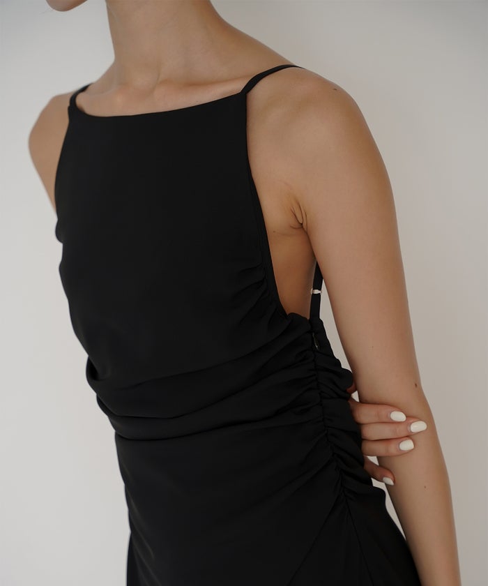 フィットネス バックオープンワンピ 海外 ロング丈 リゾートワンピ パーティ ディナー タイトワンピース 韓国風 綺麗め 細見え カジュアル KINO THE KEI