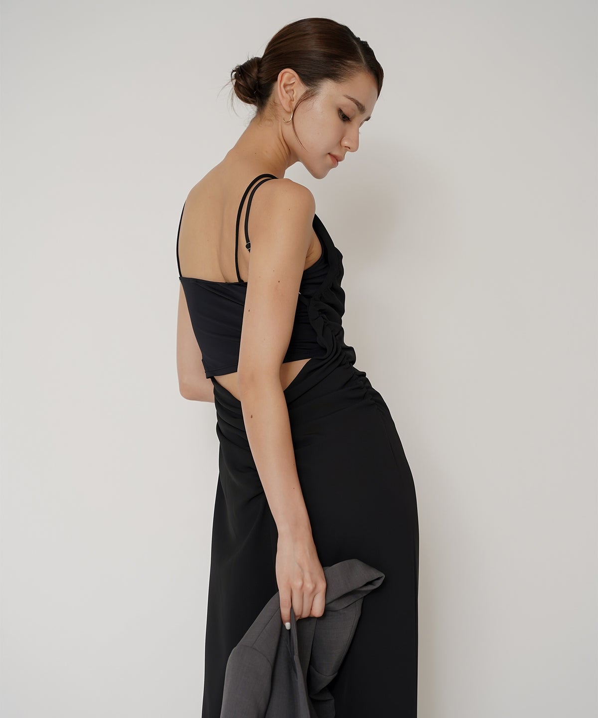 フィットネス バックオープンワンピ 海外 ロング丈 リゾートワンピ パーティ ディナー タイトワンピース 韓国風 綺麗め 細見え カジュアル KINO THE KEI