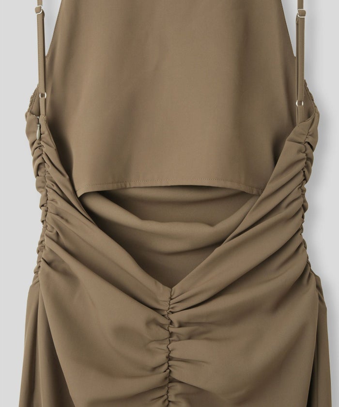 フィットネス バックオープンワンピ 海外 ロング丈 リゾートワンピ パーティ ディナー タイトワンピース 韓国風 綺麗め 細見え カジュアル KINO THE KEI