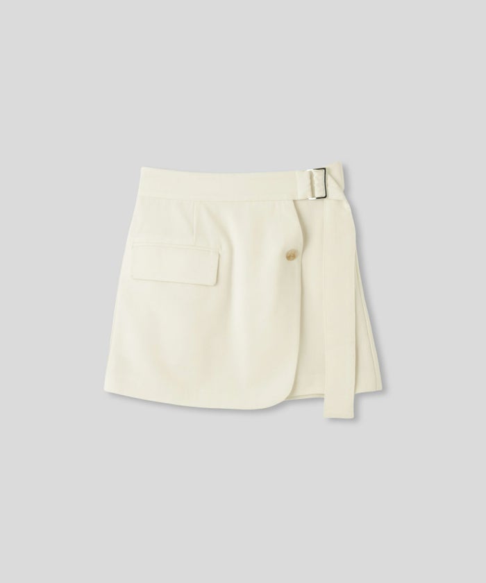 ミニスカート ショート丈 ミニボトム ウエストゴム 台形 タイトスカート 制服 韓国風 綺麗め 細見え カジュアル KINO THE KEI