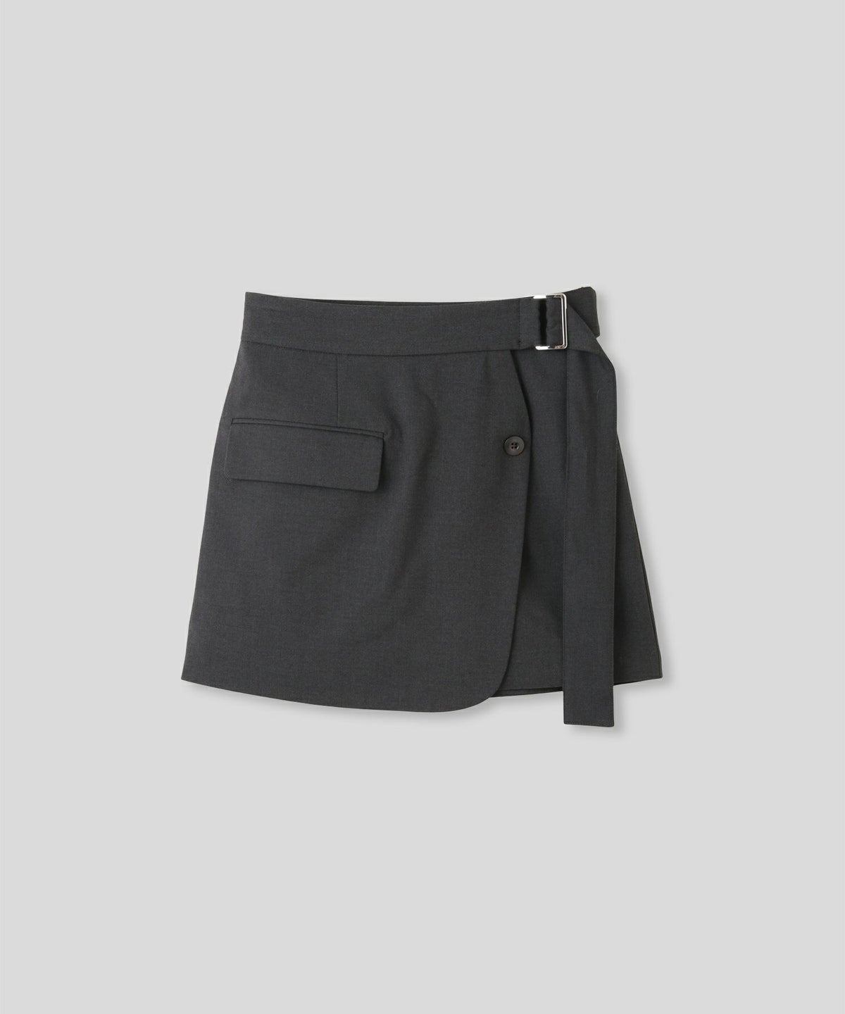 ミニスカート ショート丈 ミニボトム ウエストゴム 台形 タイトスカート 制服 韓国風 綺麗め 細見え カジュアル KINO THE KEI