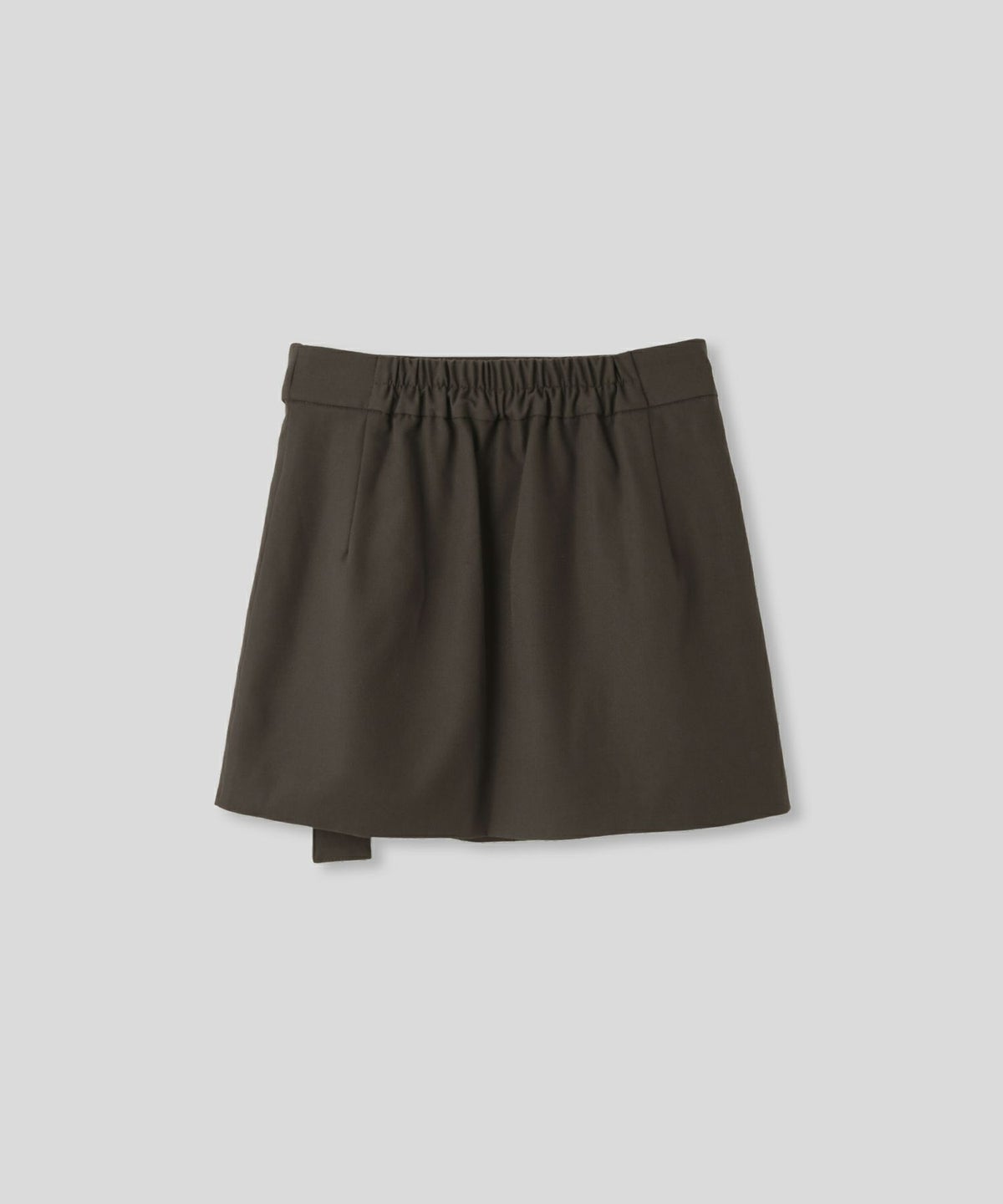 ミニスカート ショート丈 ミニボトム ウエストゴム 台形 タイトスカート 制服 韓国風 綺麗め 細見え カジュアル KINO THE KEI