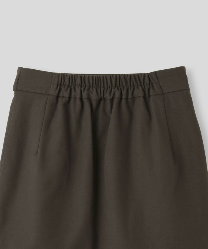 ミニスカート ショート丈 ミニボトム ウエストゴム 台形 タイトスカート 制服 韓国風 綺麗め 細見え カジュアル KINO THE KEI