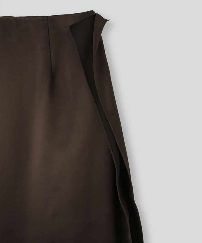 オフィス フォーマル デート サテンスカート Iラインスカート ロングスカート タイトスカート 韓国風 綺麗め 細見え カジュアル KINO THE KEI