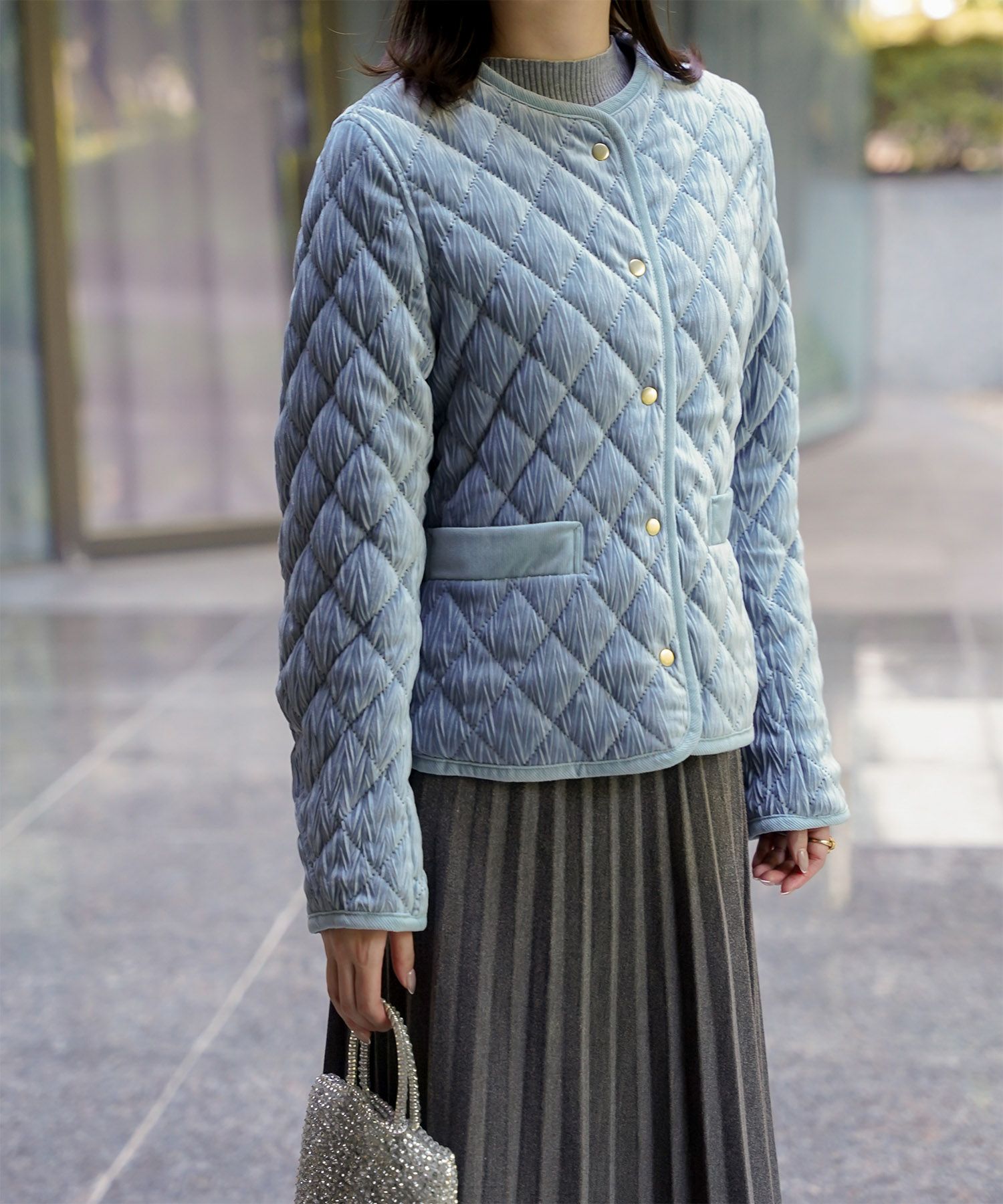 キルティング ベロア ジャケット HUIT 全3色｜hit281-0278【1