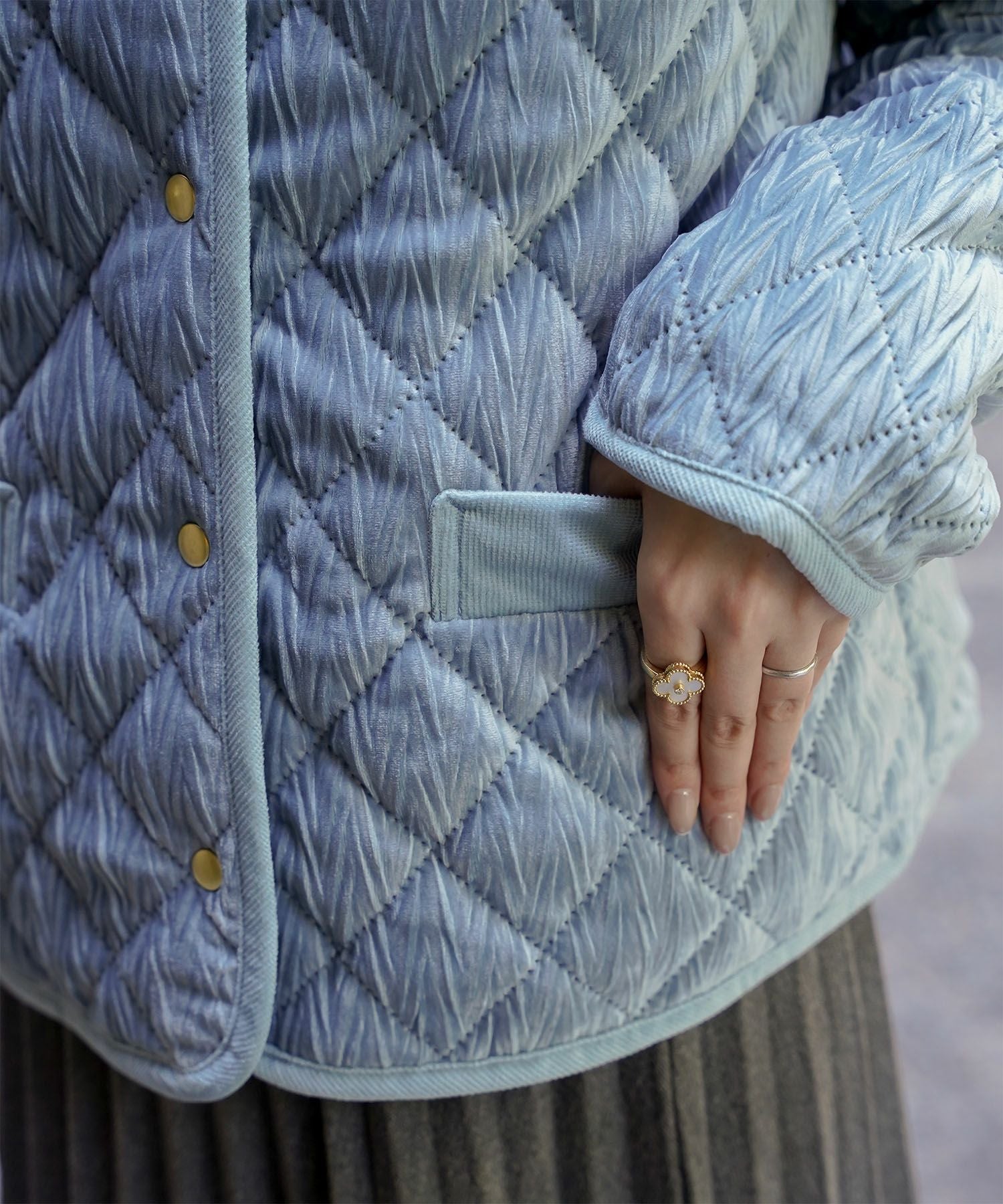 キルティング ベロア ジャケット HUIT 全3色｜hit281-0278【1