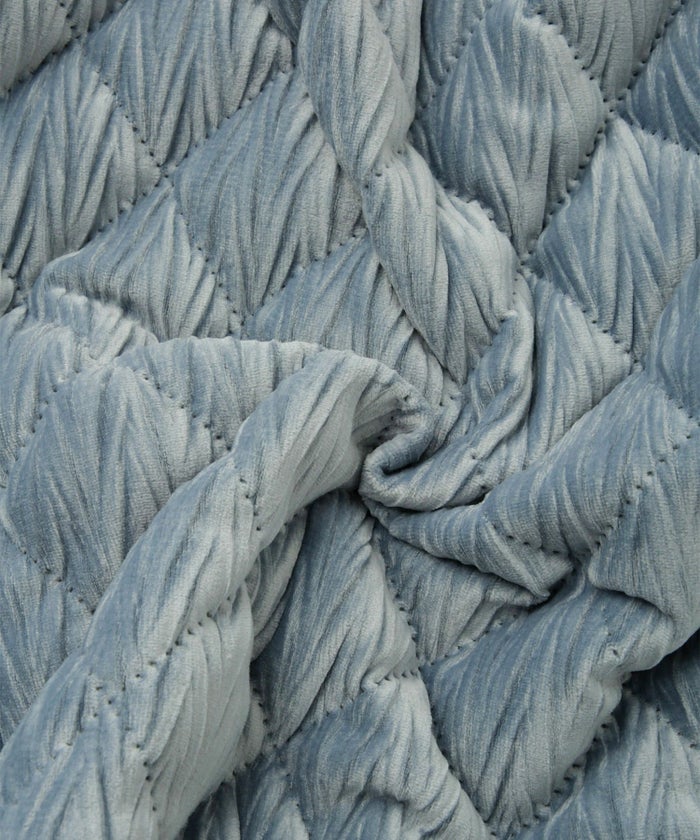 キルティング ベロア ジャケット ブルゾン アウター 大人カジュアル トレンド 秋 冬 アイボリー/サックス/ネイビー M