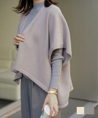 ショール風 ニット カーディガン 五分袖 ショール 羽織り きれいめ 洗える アイボリー グレー M ショール風 ニット カーディガン HUIT