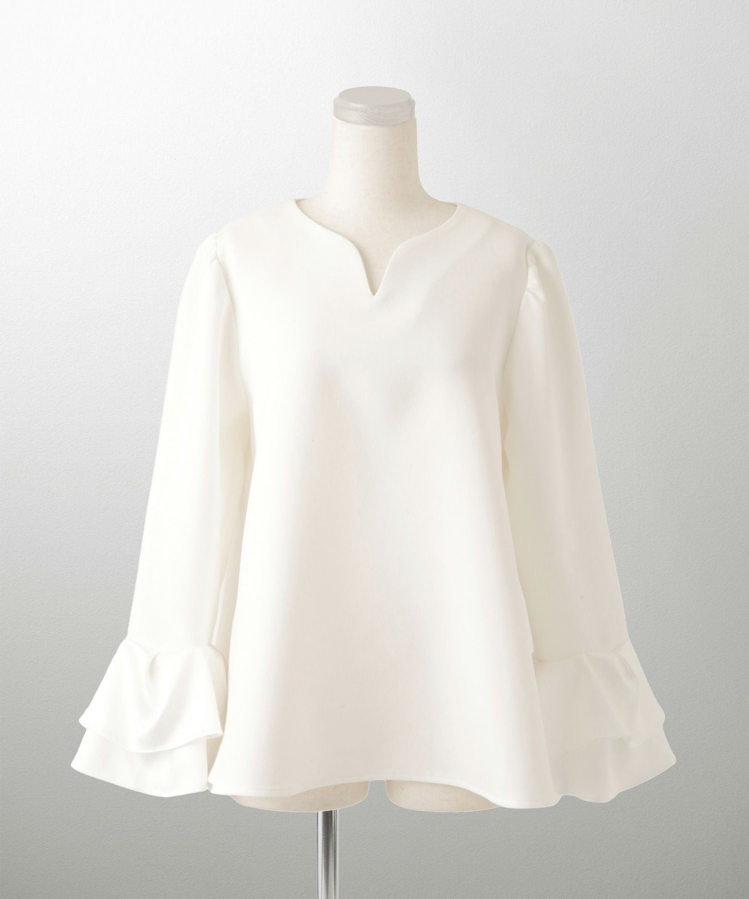 サテン ベルスリーブ ブラウス HUIT 全3色｜hit841-0315【1】 - 長袖