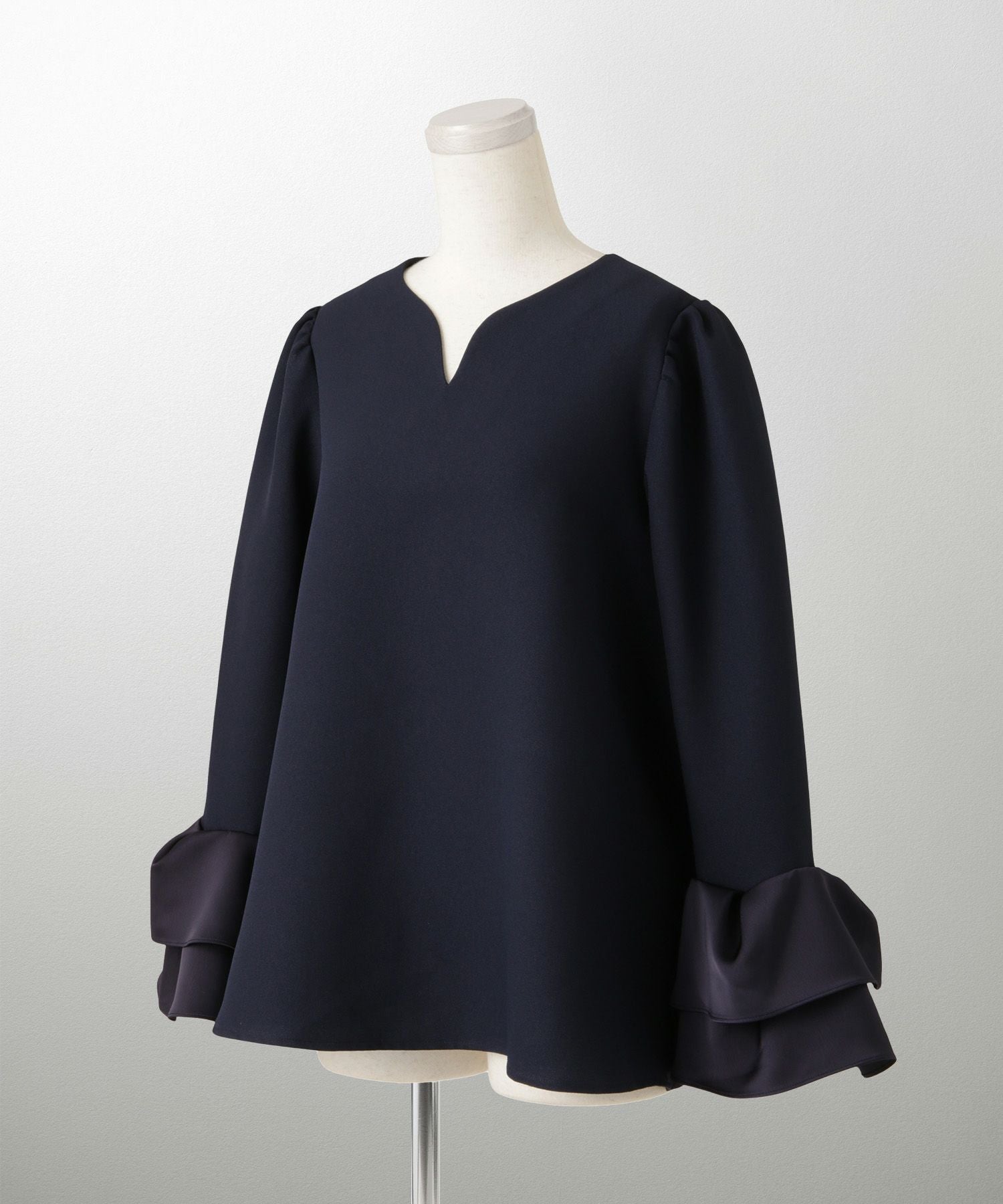 Occasion-SALE サテン ベルスリーブ ブラウス HUIT 全3色｜hit841-0315