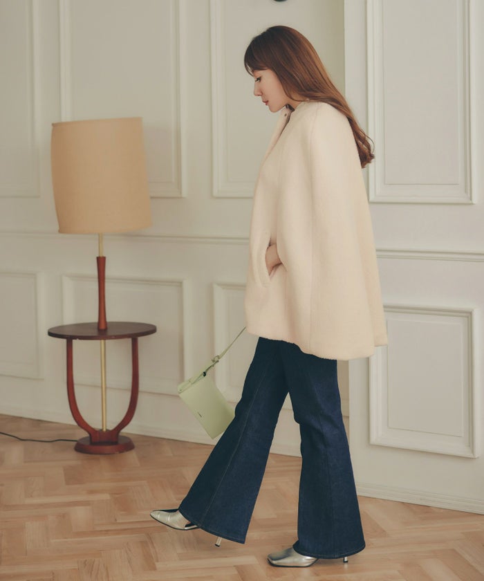 レディース アウター 秋冬 大人可愛い 上品 きれいめ 大人カジュアル フェミニン ジョイントスペース