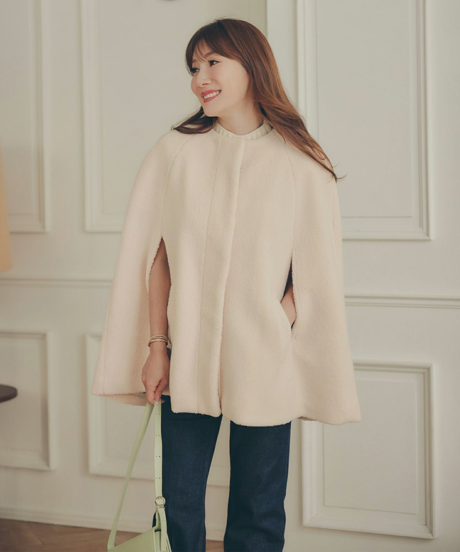 もこもこ ボア ポンチョ Liala×PG