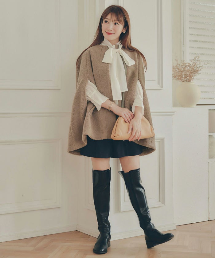 レディース アウター 秋冬 大人可愛い 上品 きれいめ 大人カジュアル フェミニン ジョイントスペース