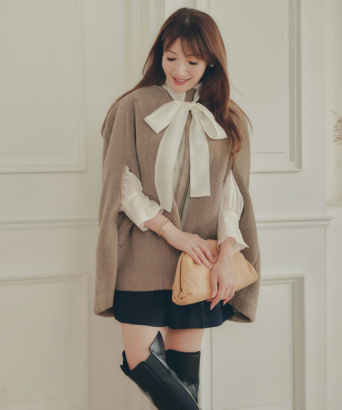 レディース アウター 秋冬 大人可愛い 上品 きれいめ 大人カジュアル フェミニン ジョイントスペース