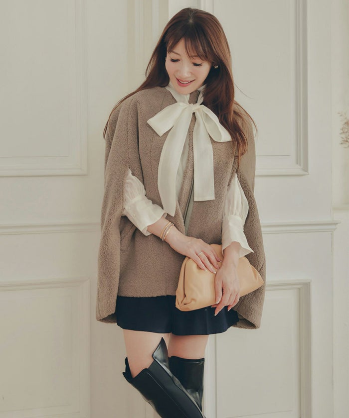 レディース アウター 秋冬 大人可愛い 上品 きれいめ 大人カジュアル フェミニン ジョイントスペース