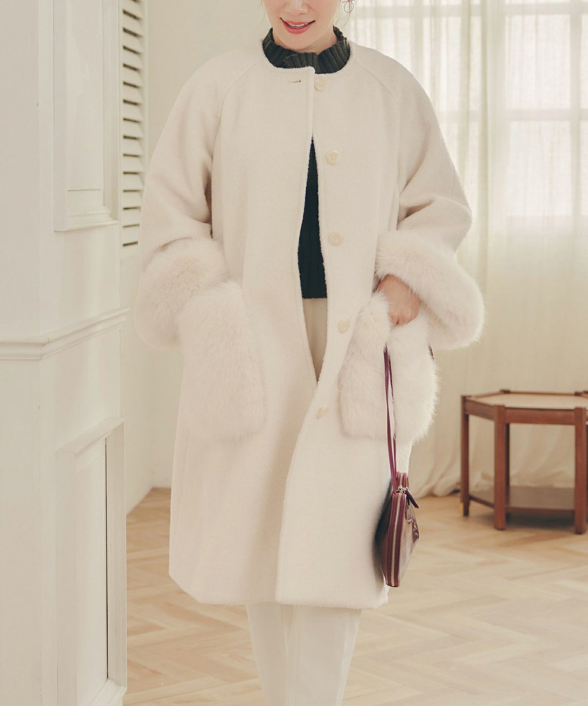 アウター レディース かわいい 上品 大人 カジュアル きれいめ オフィス フェニミン ジョイントスペース