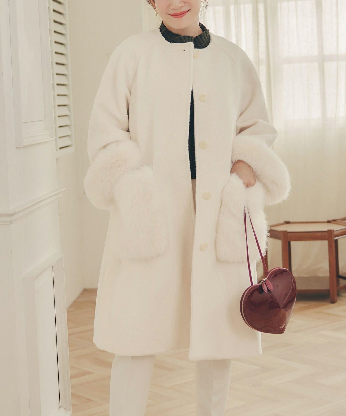 アウター レディース かわいい 上品 大人 カジュアル きれいめ オフィス フェニミン ジョイントスペース