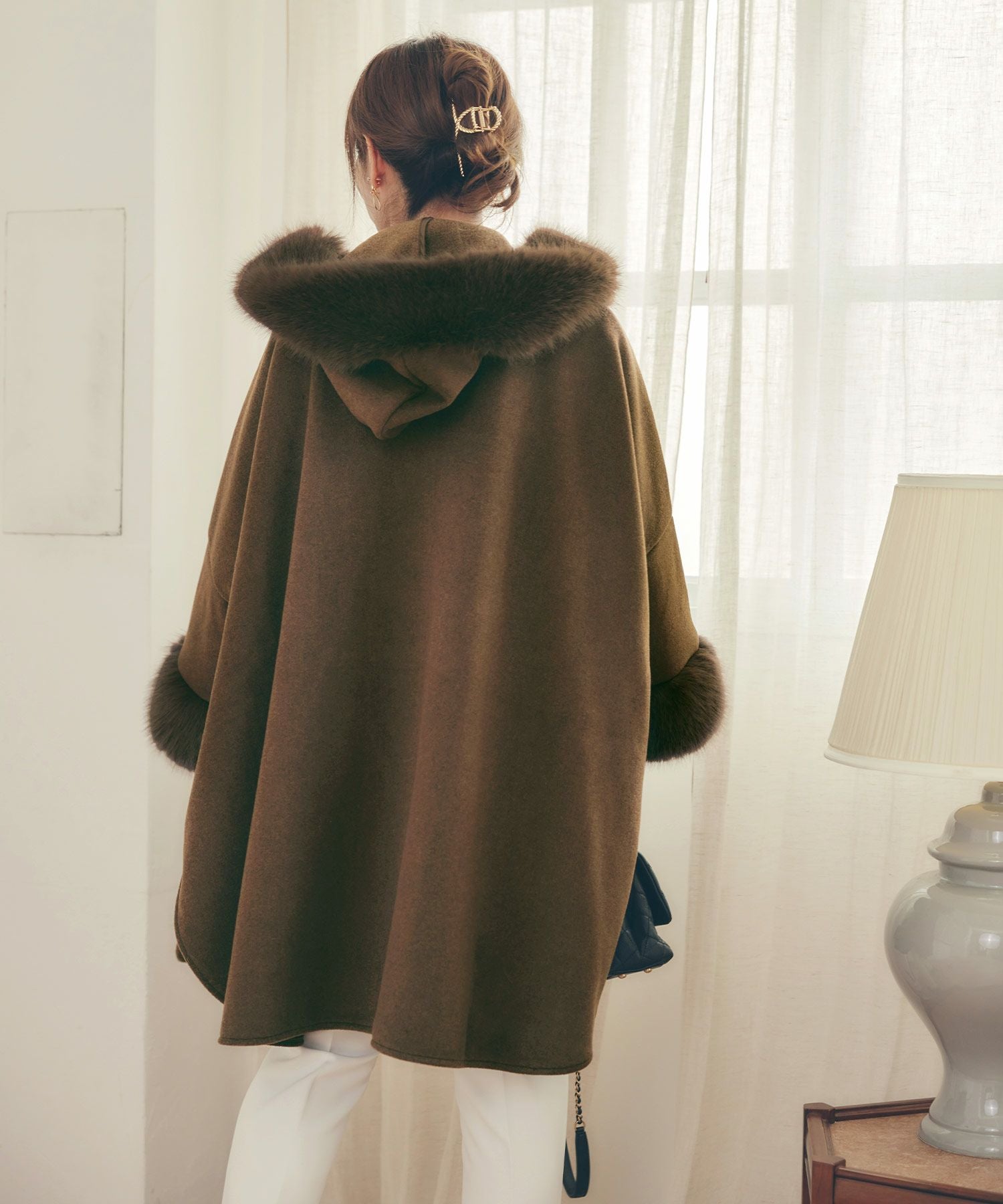 フェイクファー ケープ ポンチョ Liala×PG 全3色｜lpg141-2169【1