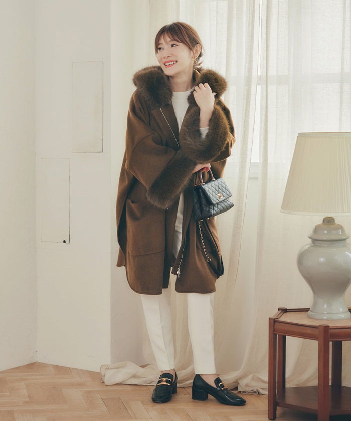 レディース 秋冬 大人可愛い 上品 きれいめ 大人カジュアル フェミニン フード ジョイントスペース