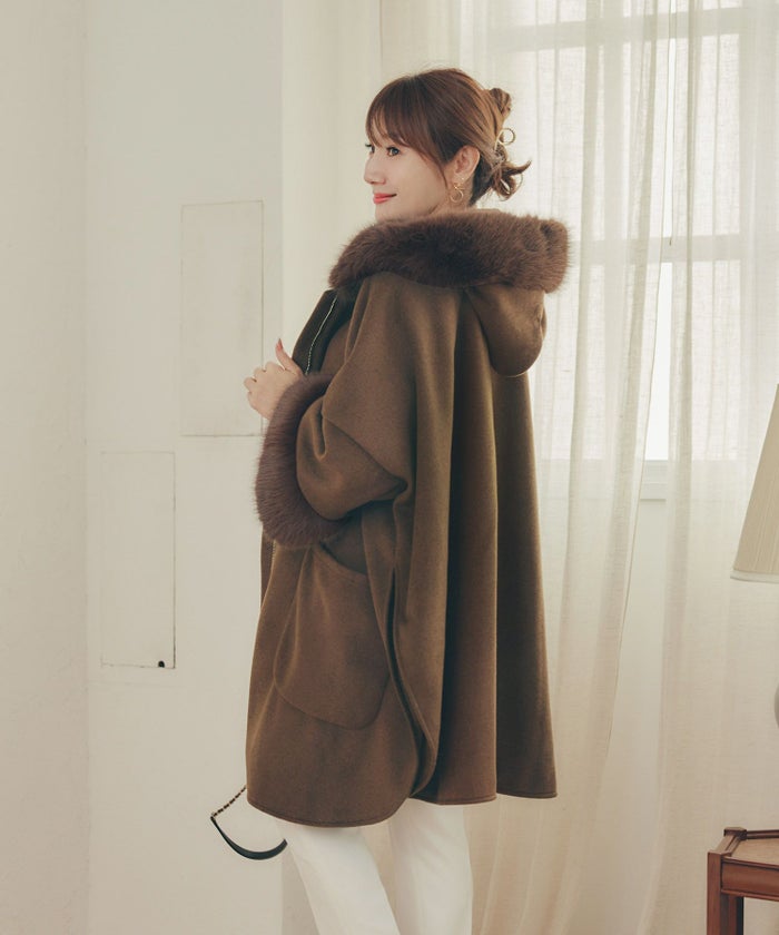 レディース 秋冬 大人可愛い 上品 きれいめ 大人カジュアル フェミニン フード ジョイントスペース