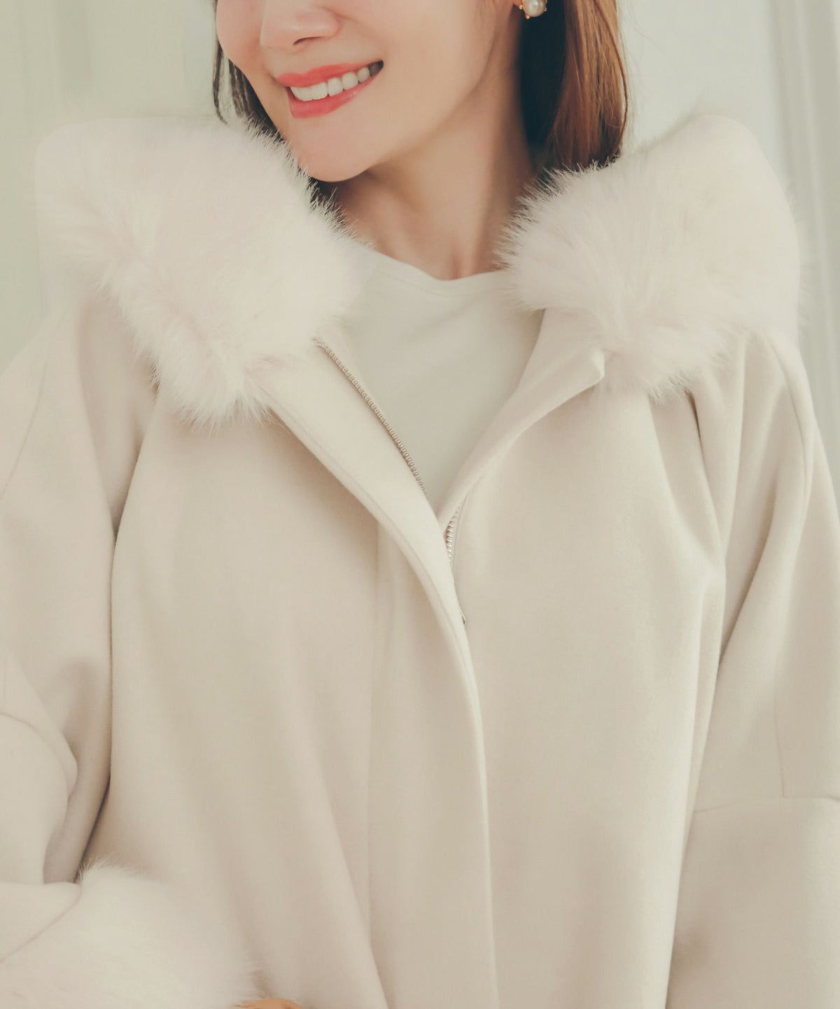 レディース 秋冬 大人可愛い 上品 きれいめ 大人カジュアル フェミニン フード ジョイントスペース