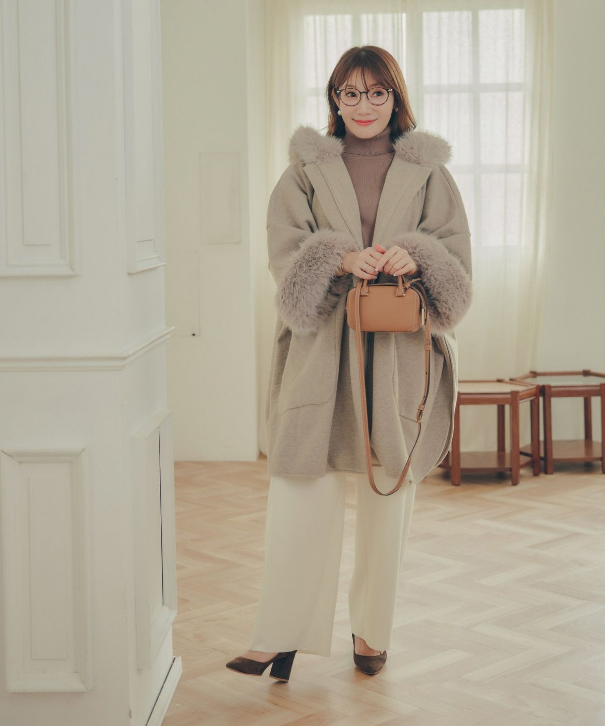 レディース 秋冬 大人可愛い 上品 きれいめ 大人カジュアル フェミニン フード ジョイントスペース