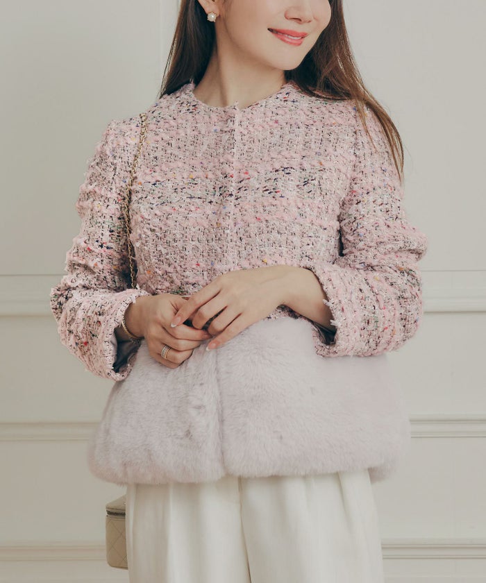 ジャケット レディース かわいい 上品 大人 きれいめ オフィス お呼ばれ ショート ドッキング ジョイントスペース