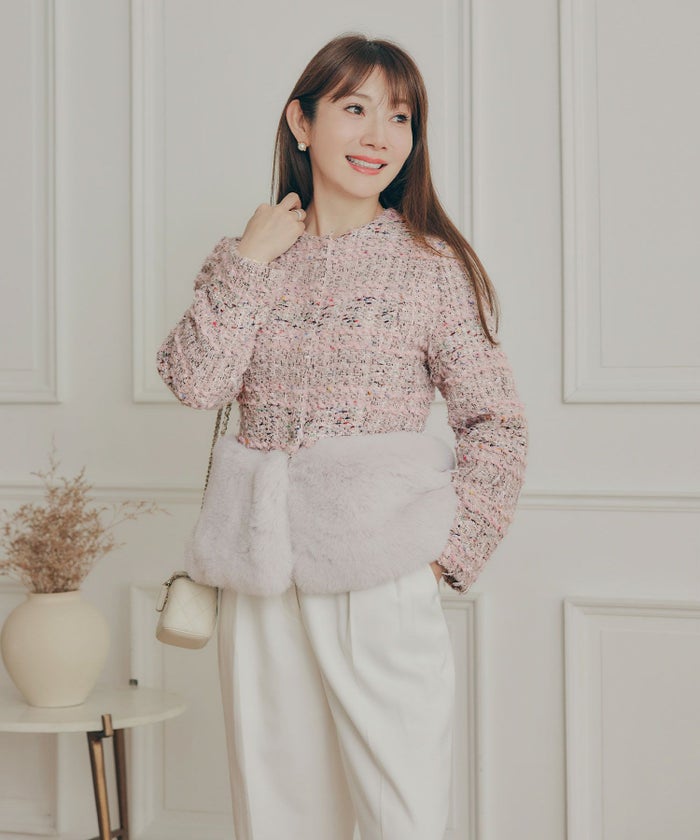 ジャケット レディース かわいい 上品 大人 きれいめ オフィス お呼ばれ ショート ドッキング ジョイントスペース