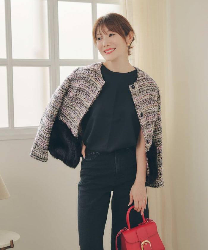 ジャケット レディース かわいい 上品 大人 きれいめ オフィス お呼ばれ ショート ドッキング ジョイントスペース