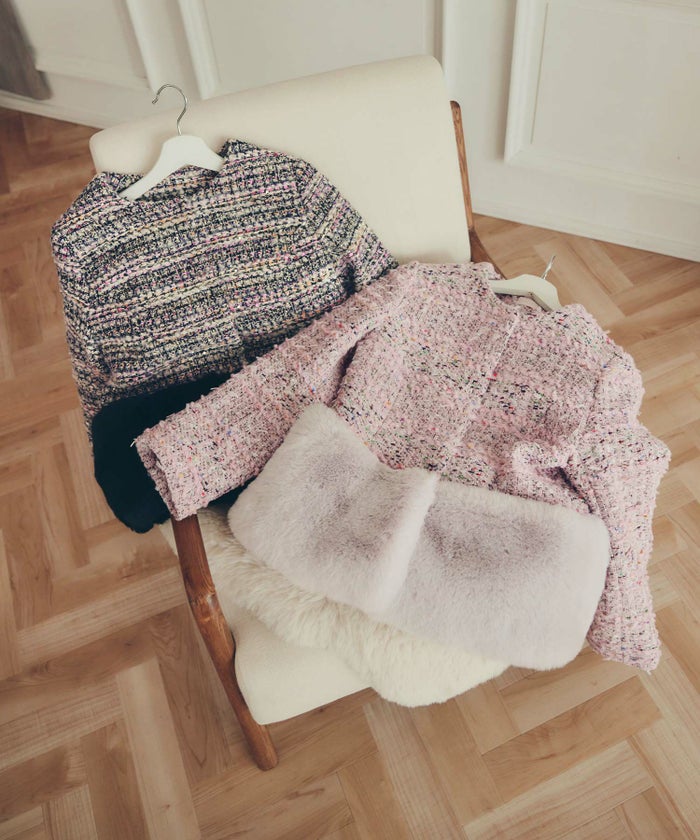 ジャケット レディース かわいい 上品 大人 きれいめ オフィス お呼ばれ ショート ドッキング ジョイントスペース