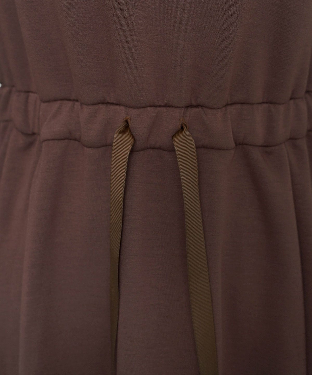 ワンピース 上品 ダンボールニット カットソー きれいめ クルーネック リボン ジョイントスペース