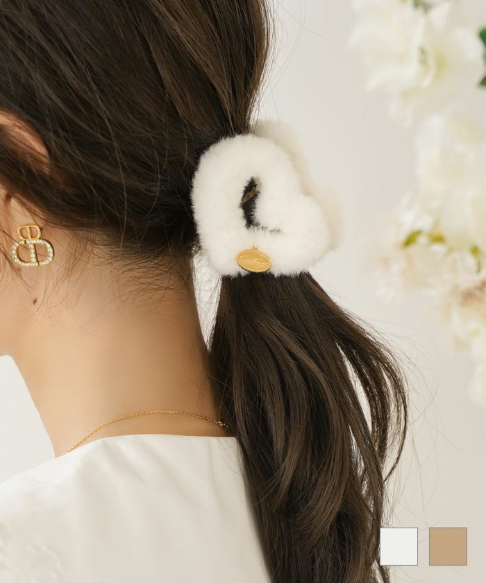 ヘアアクセサリー バンス ファー ハート クリップ ジョイントスペース ファー ハート プチ バンス le reve vaniller