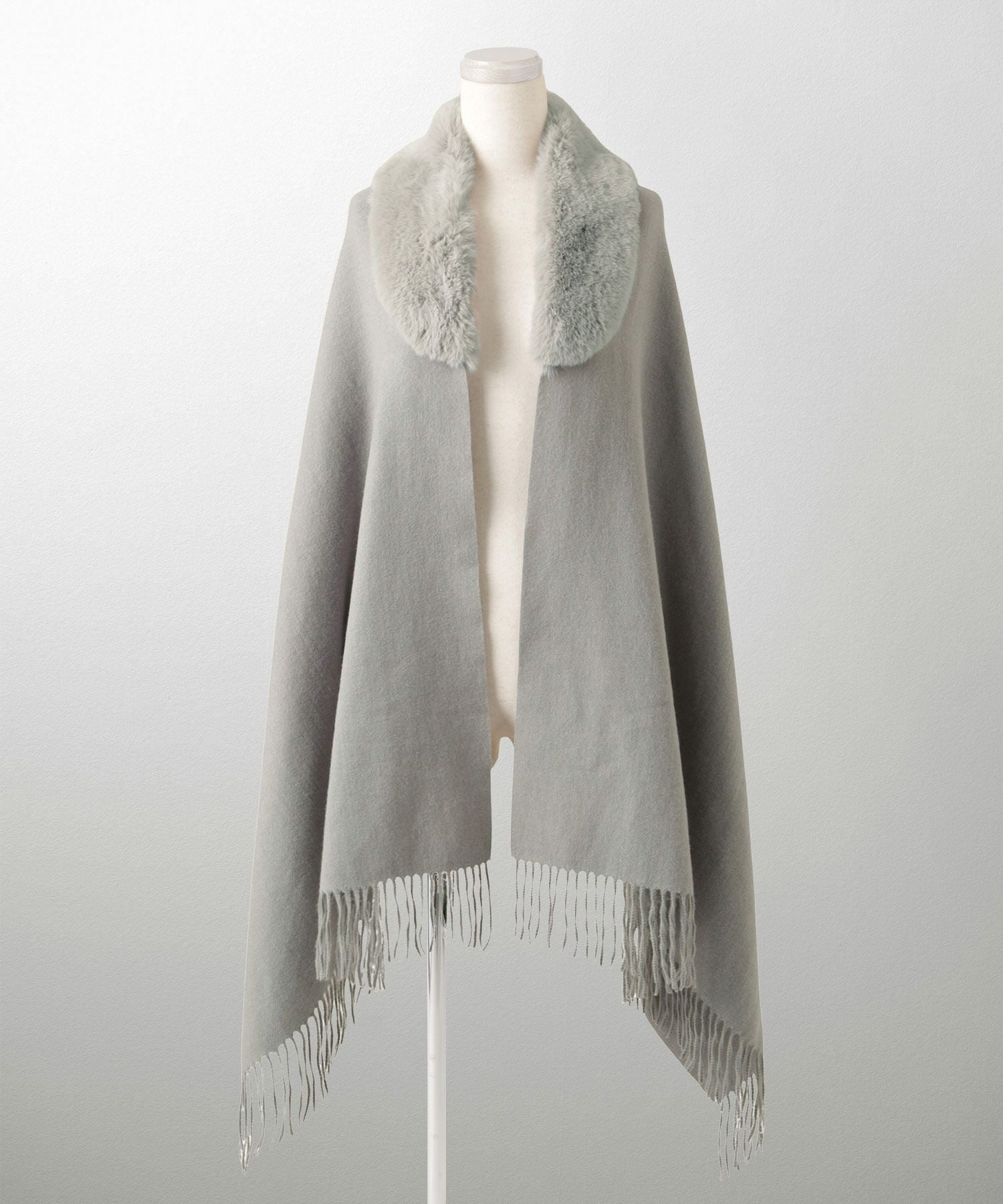 ファー 襟付き ショール HUIT 全3色｜hit986-0331【3】 - マフラー