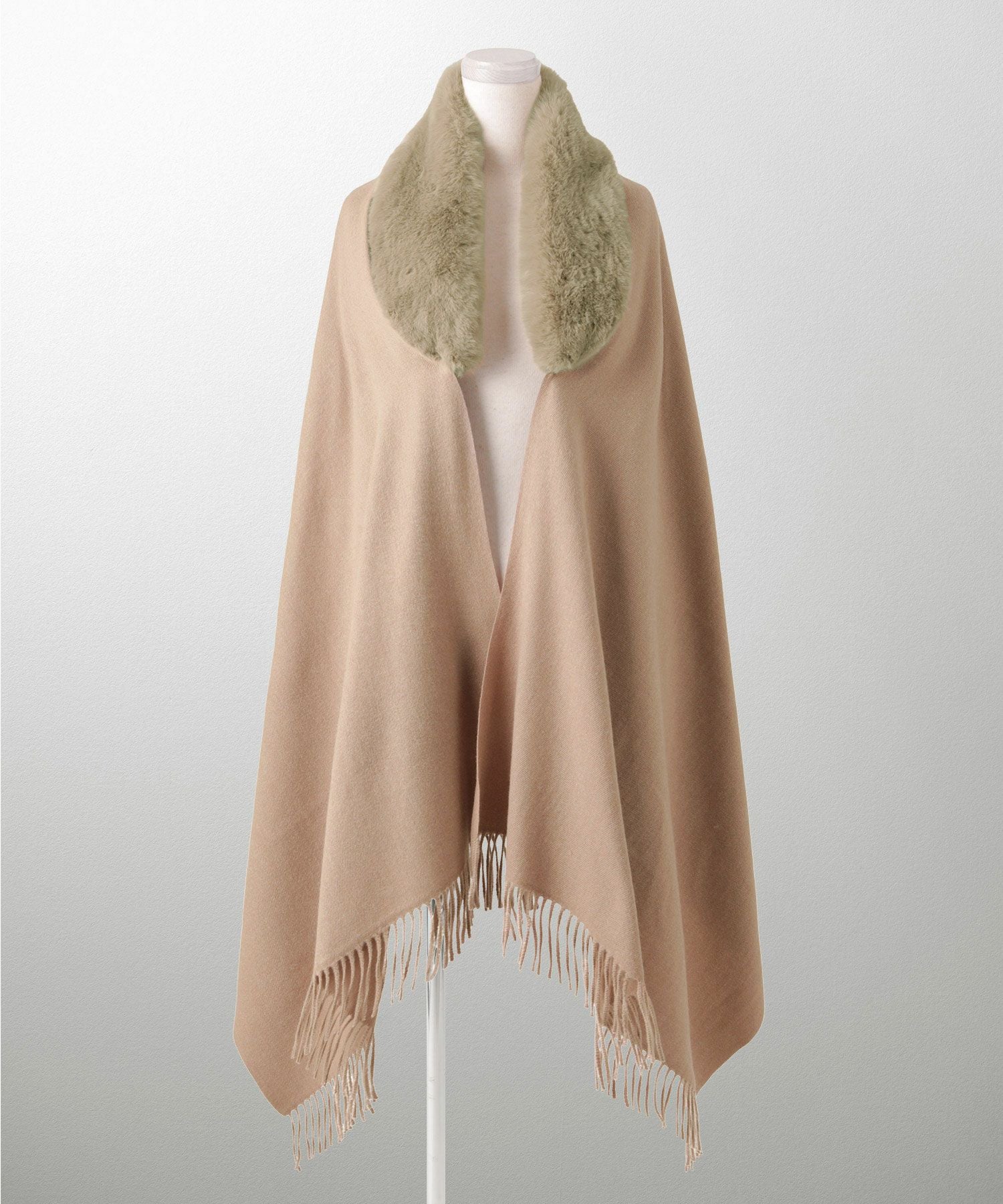 ファー 襟付き ショール HUIT 全3色｜hit986-0331【3】 - マフラー