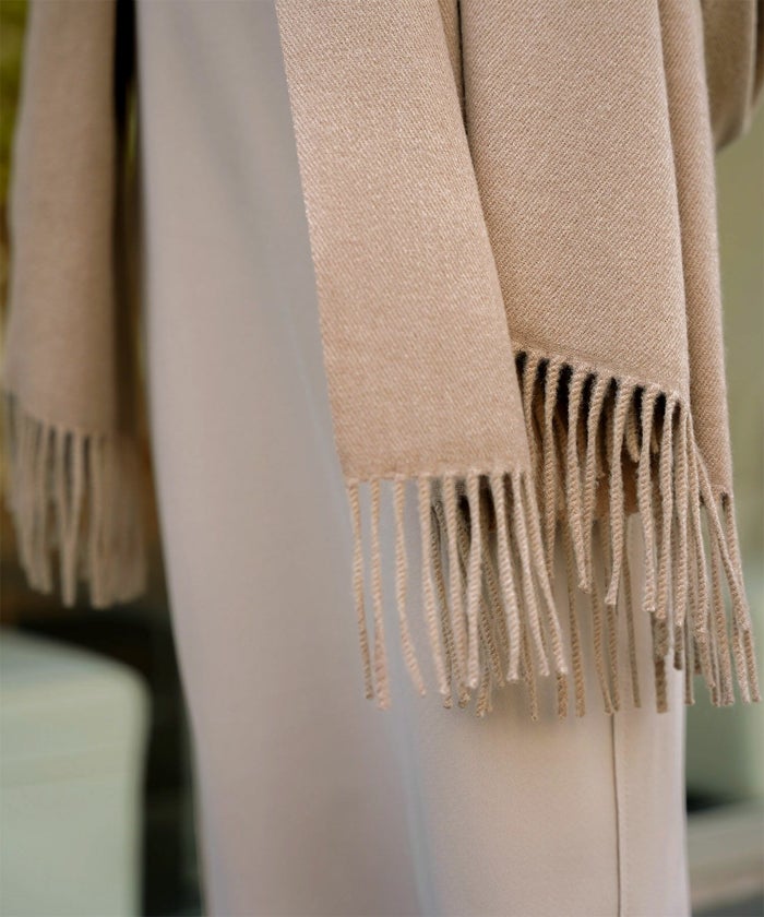 ファー 襟付き ショール 2way ストール マフラー エコファー フェイクファー 秋 冬 ライトグレー キャメル ブラック