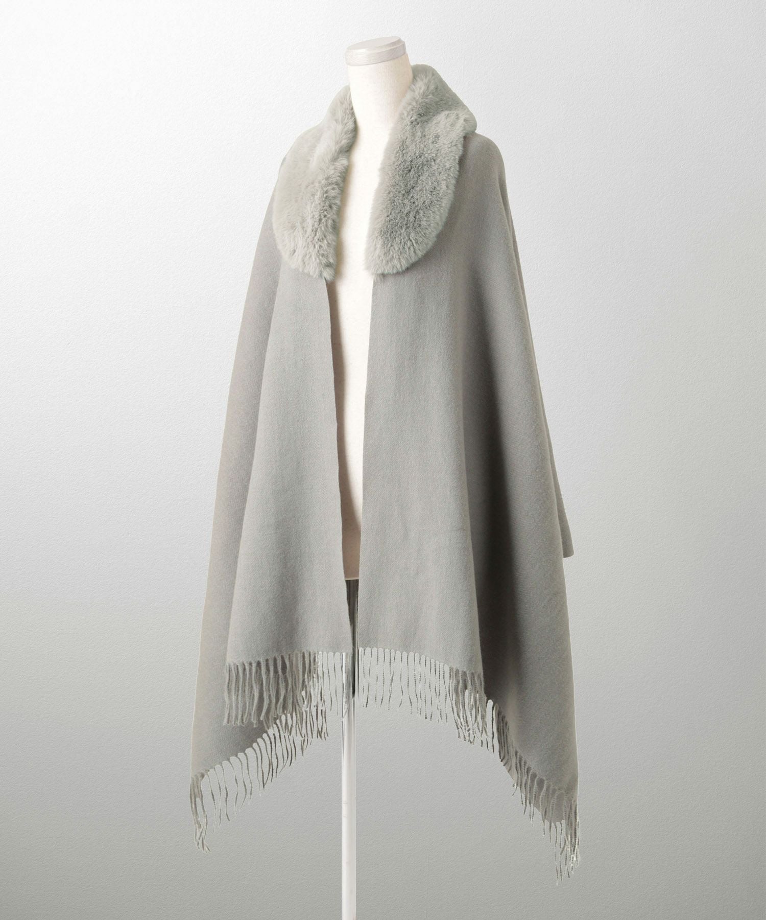 ファー 襟付き ショール HUIT 全3色｜hit986-0331【3】 - マフラー