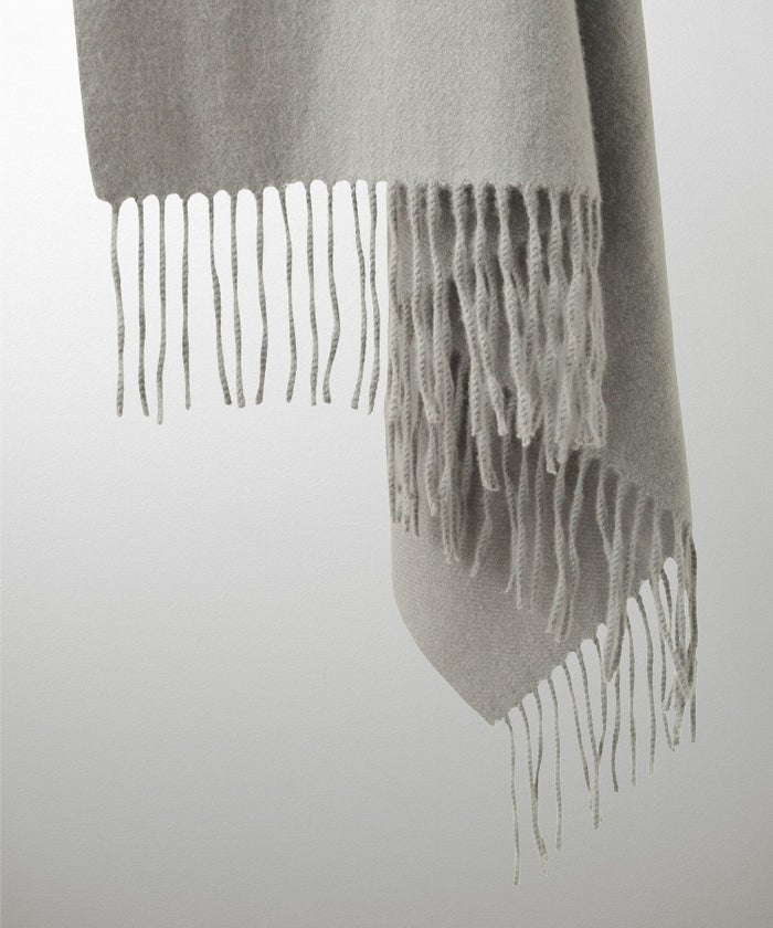 ファー 襟付き ショール 2way ストール マフラー エコファー フェイクファー 秋 冬 ライトグレー キャメル ブラック