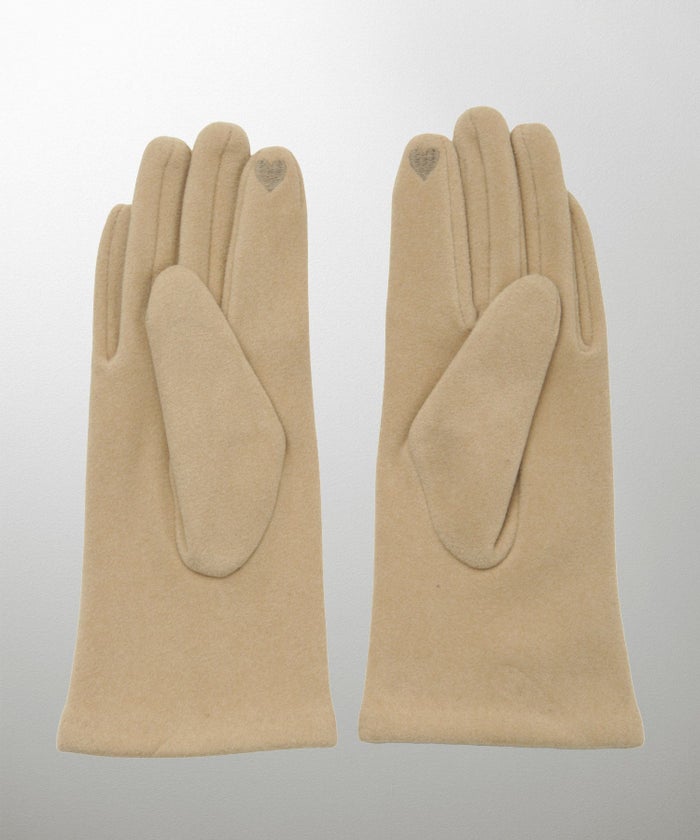 ビジュー リング グローブ レディース グローブ 手袋 シンプル ジュエリー 裏起毛 防寒 秋 冬 グレー/ベージュ/ブラック