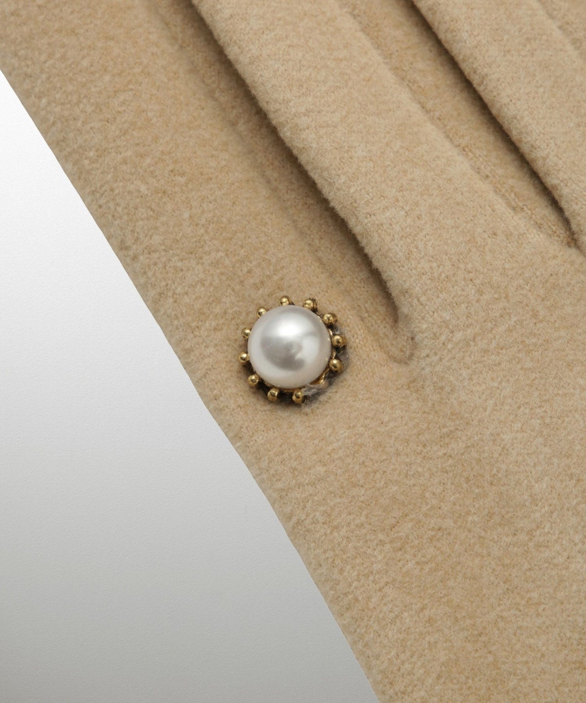 ビジュー リング グローブ レディース グローブ 手袋 シンプル ジュエリー 裏起毛 防寒 秋 冬 グレー/ベージュ/ブラック